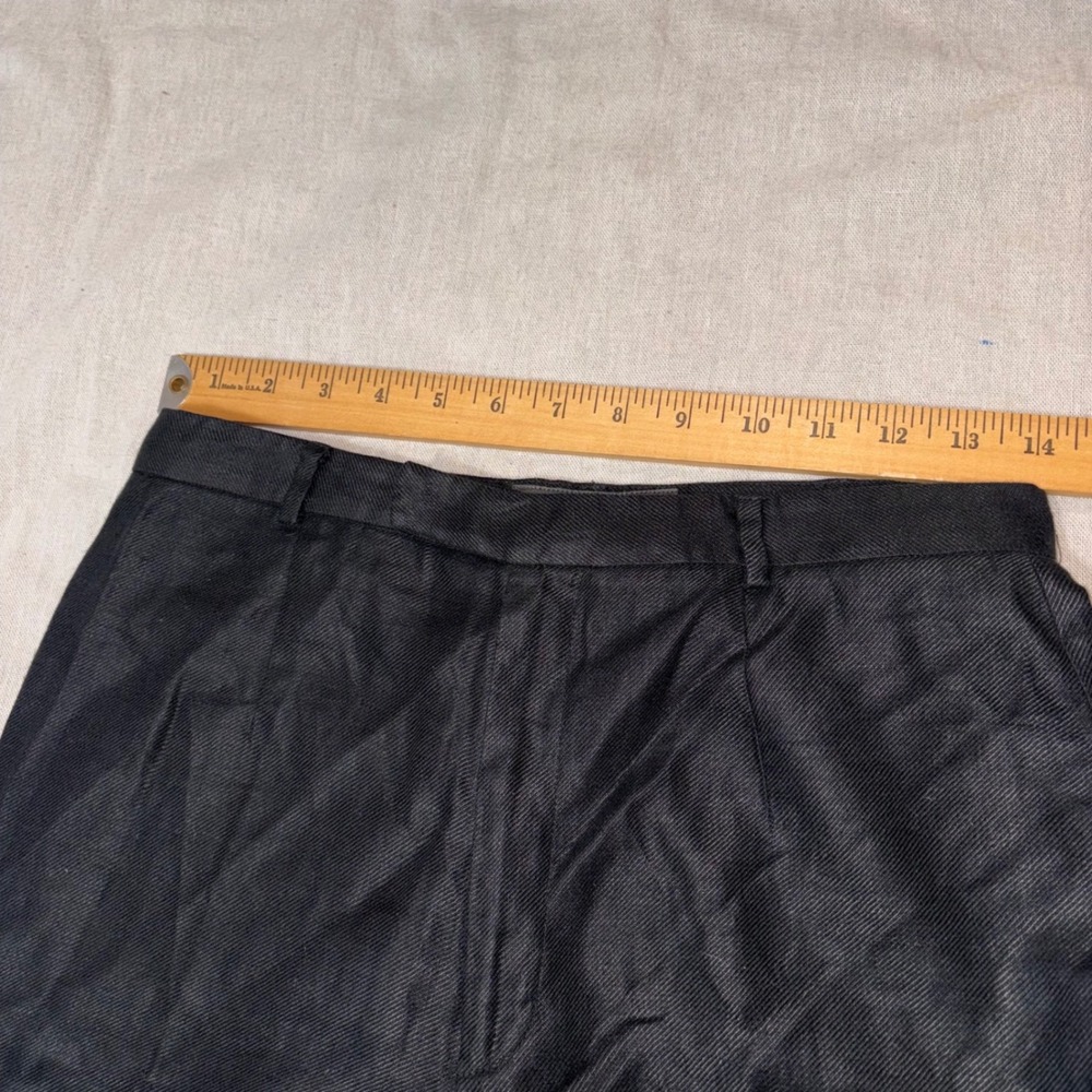 Banana Republic Black 100% Linen Straight Leg Trousers Pants Womens Size 6 - Picture 3 of 6